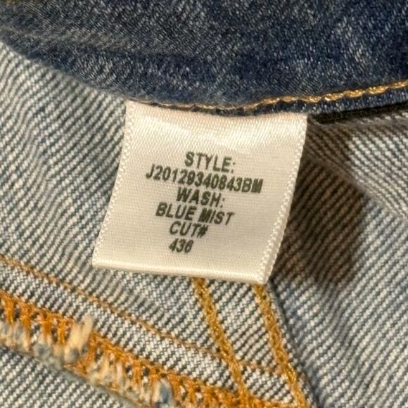 Veronica Beard Ryleigh Straight Leg Jeans Blue Mist Button Fly Size 4 - Picture 5 of 12